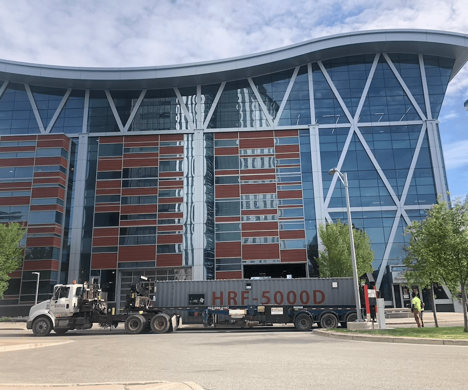 Katal Energy truck parked outside of the Aldred Centre