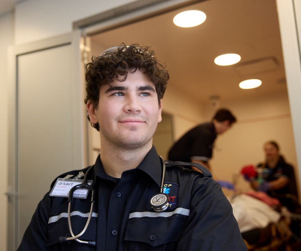 paramedic posing for photo