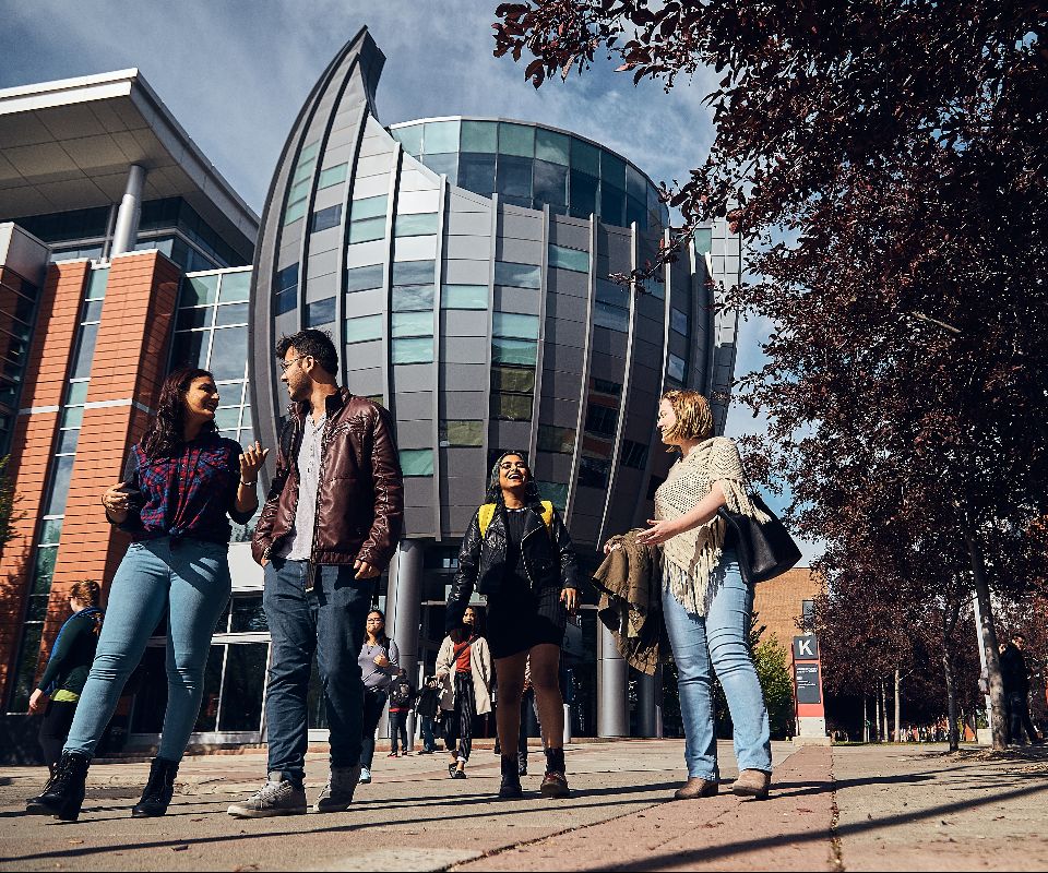 students walking near johnson cobbe energy centre