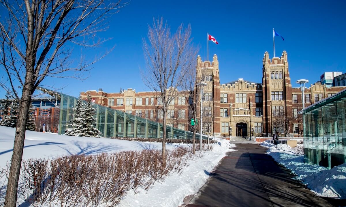 Outside Heritage Hall in winter
