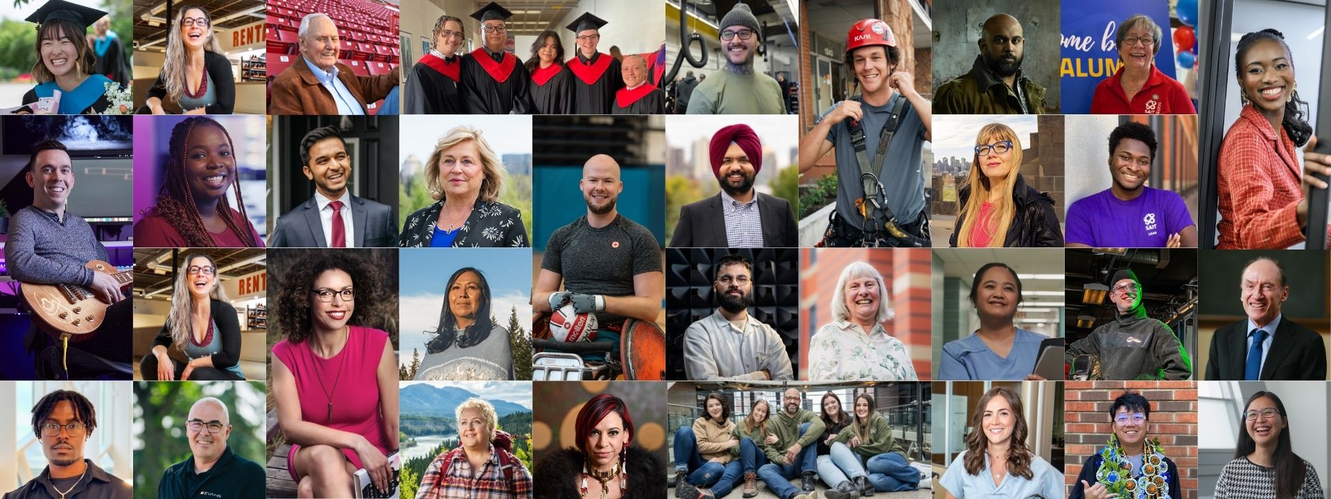 A collage of SAIT alumni