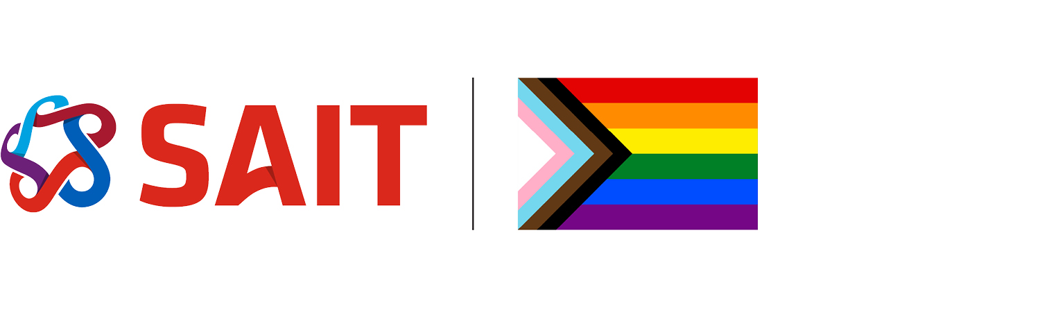 SAIT paired brand with a Pride flag