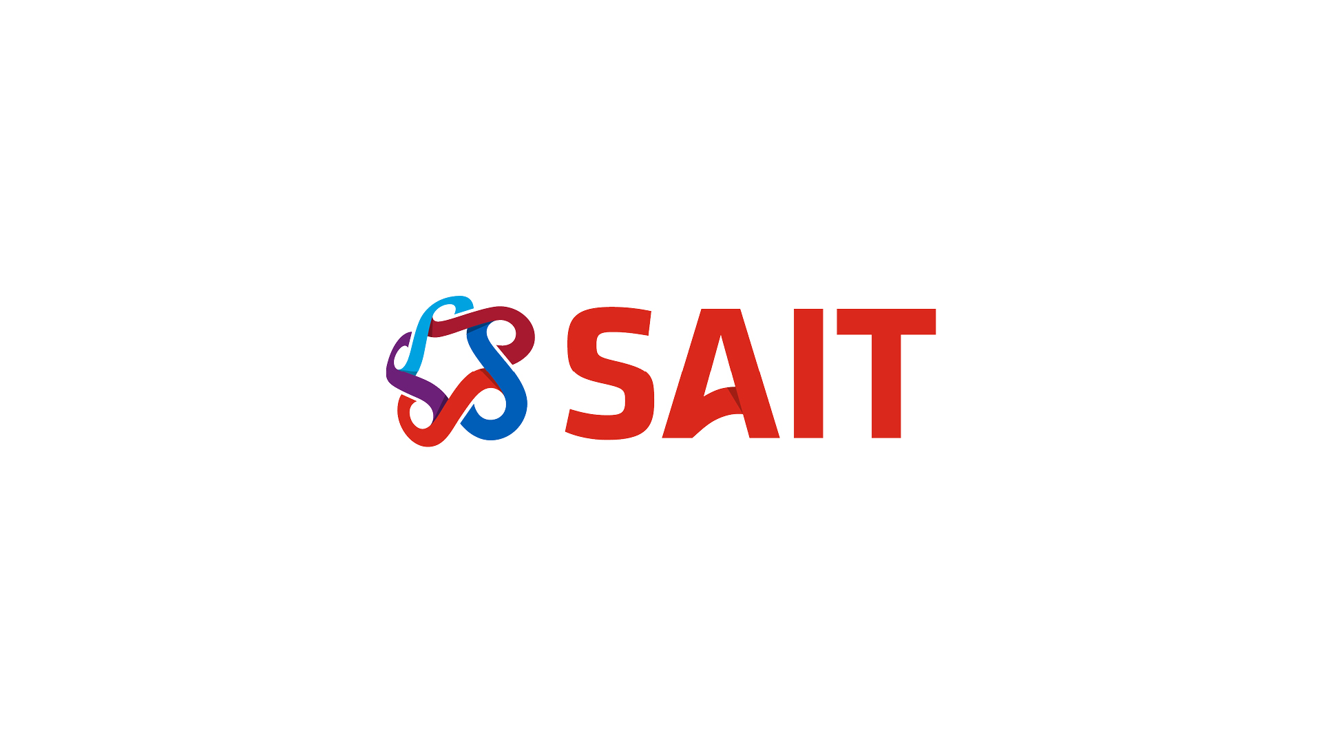 Primary SAIT logo featuring the wordmark and catalyst