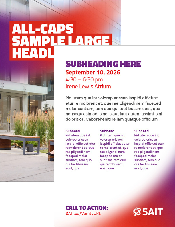 SAIT logo with promotional text highlighting the importance of concise messaging for effective communication.