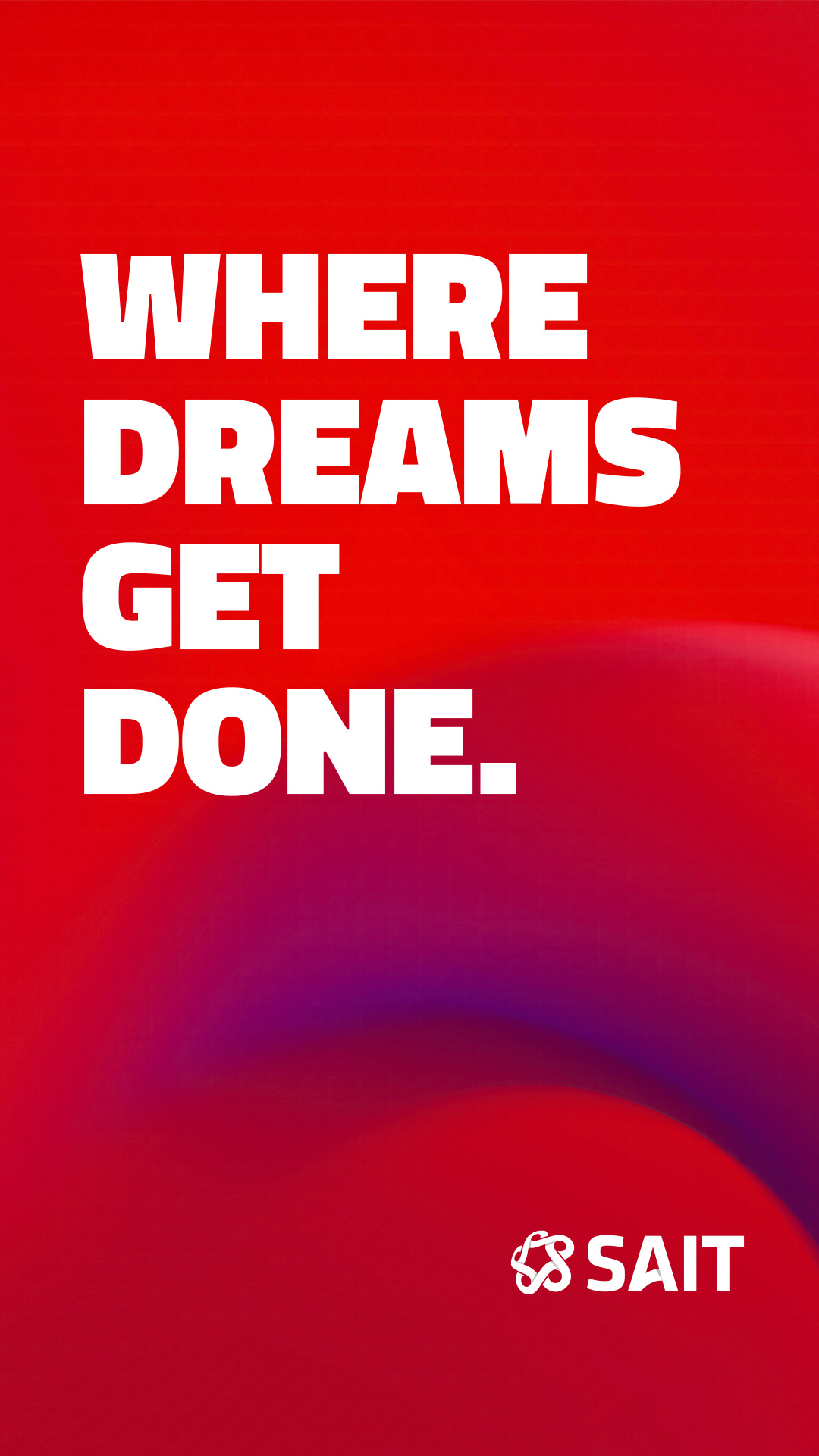 A red tile with the words "Where dreams get done"