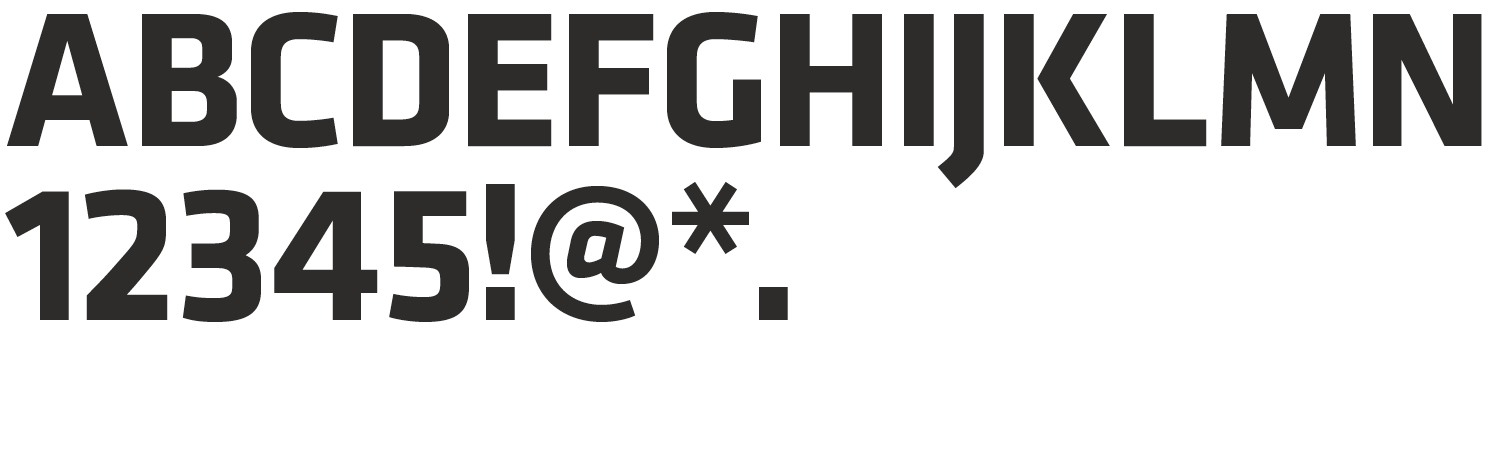Typography example of the font Klavika.