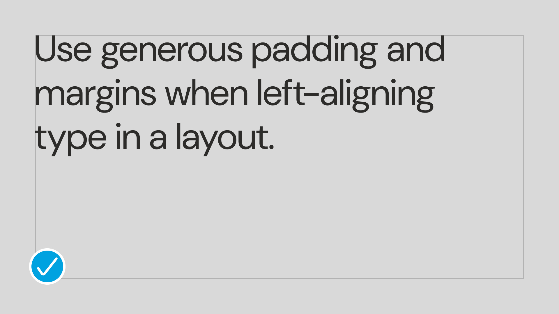 Example of using padding properly.