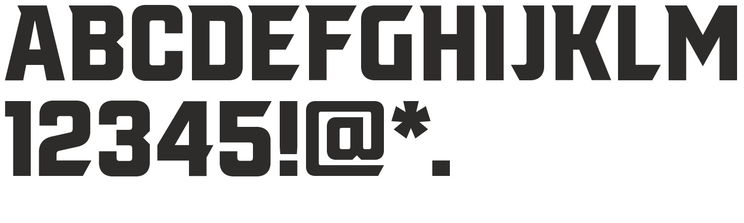 Typography example of the font Redzone.