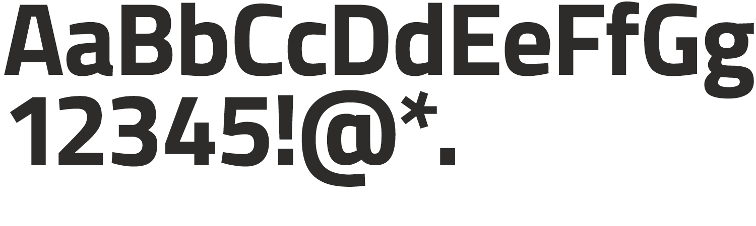 Typography example of the font Titillium Bold.