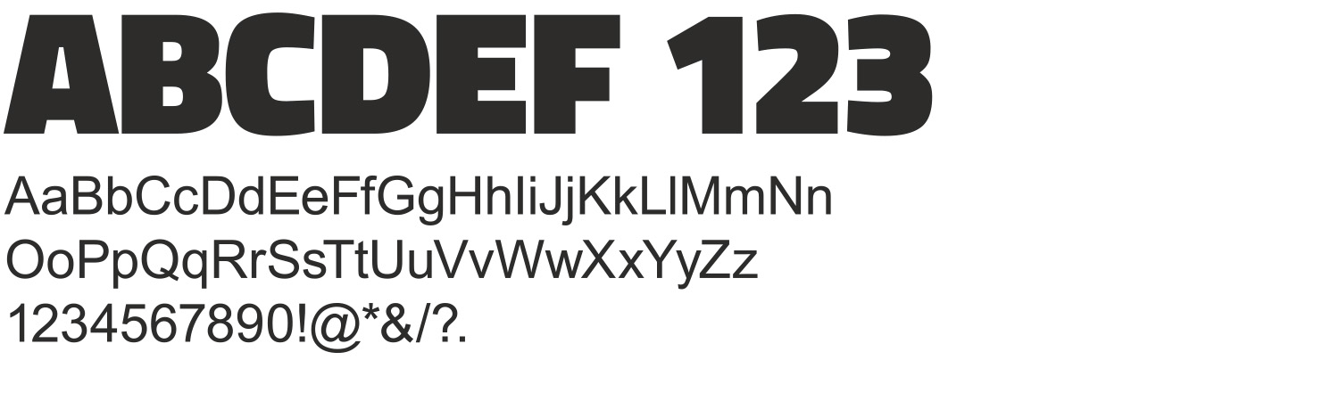 Typography example of the font Titillium Web Black.