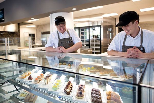 The bakery case in The Tastemarket in downtown Calgary.