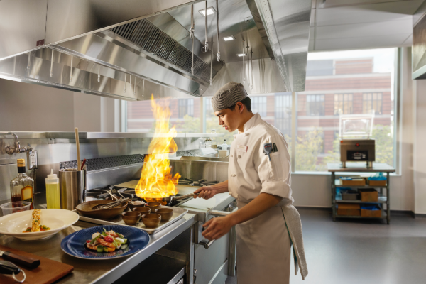 Chef working in a kitchen
