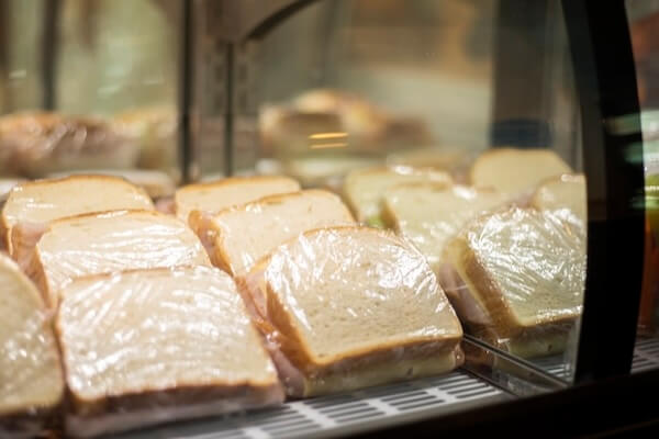 Sandwiches on display