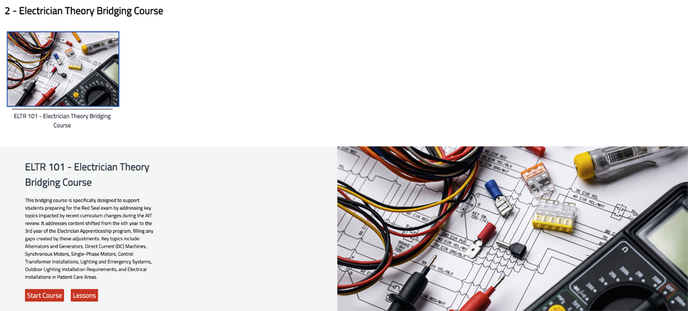 Electrician Theory Bridging Course logo featuring various electrical components and tools, highlighting the course's focus on foundational skills for aspiring electricians.