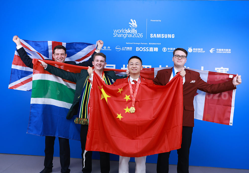 Ben Jamison WorldSkills bronze on the podium