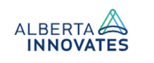 Alberta Innovates logo featuring a modern design with interconnected geometric shapes in green and blue.