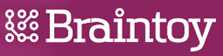Logo of Braintoy featuring interconnected dots and lines on a purple background.