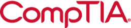 CompTIA logo in red text with a modern font.