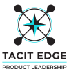 Logo for Tacit Edge, highlighting product leadership with a compass design.