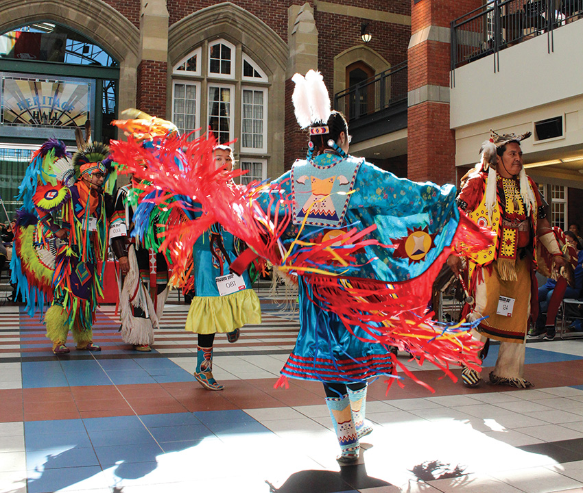 indigenous powpow dancers