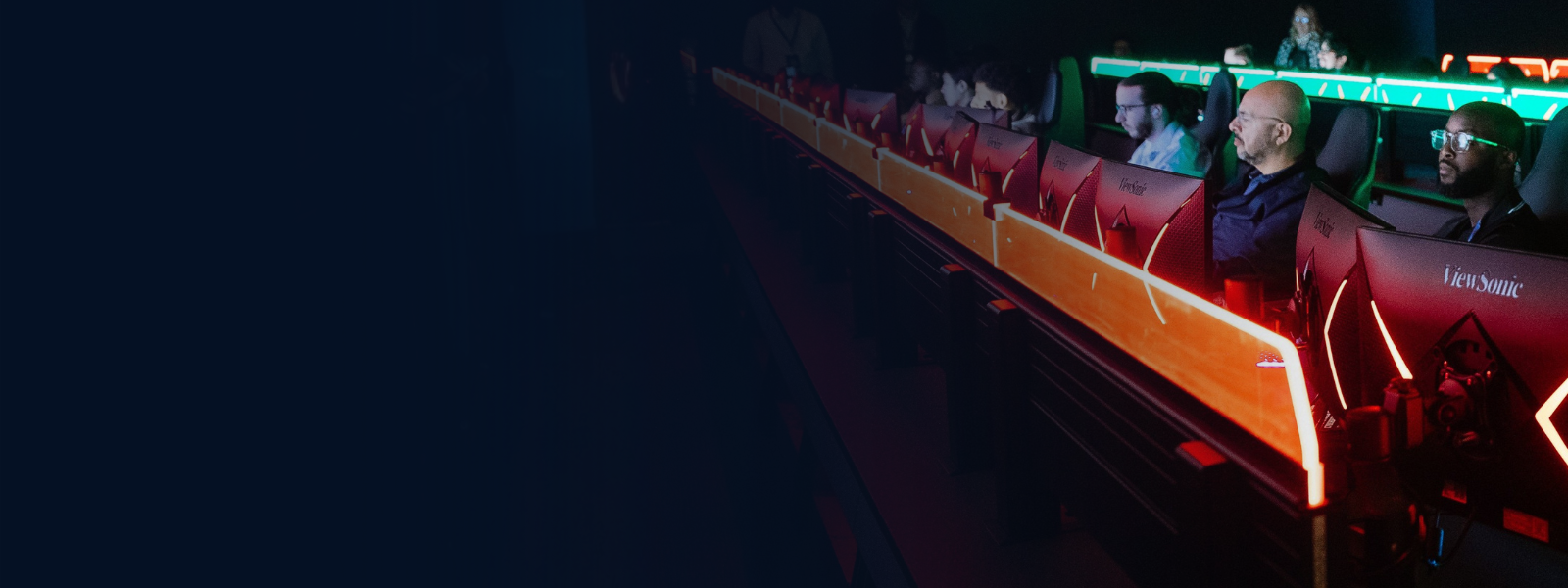 A group of students working on computers in the SAIT Downtown Cyberrange.