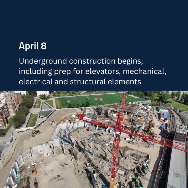 April 8 Underground construction begins