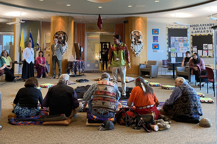 Elders seated in Natoysopoyiis during the naming ceremony