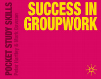 Book cover for Success in Groupwork, with yellow writing on a bright pink cover. 