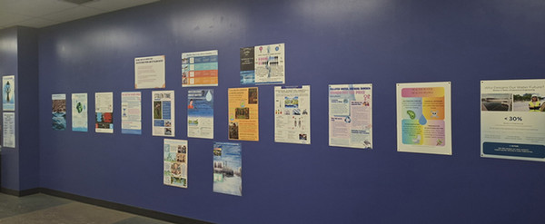photo of library display wall