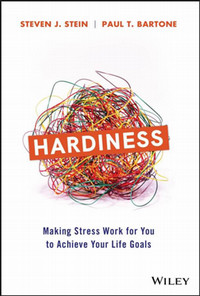 Book cover for hardiness, with a tangled ball of coloured wires or thread on the front.