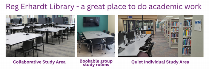 photos of the study areas in the library.
