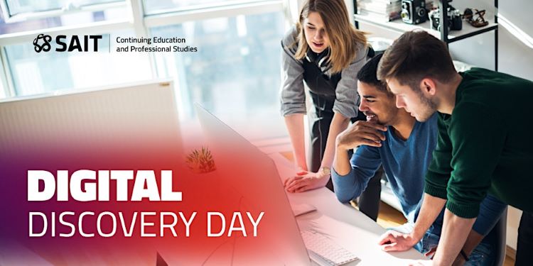Digital discovery event banner with