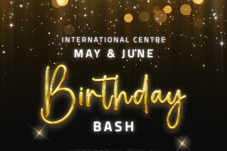 Banner advertising Birthday Bash