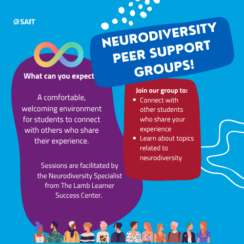 Neurodiverse peer support group banner