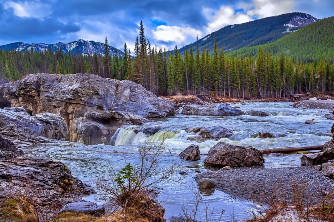 The Elbow River in Bragg Creek in the MD of Rocky View, Alberta.