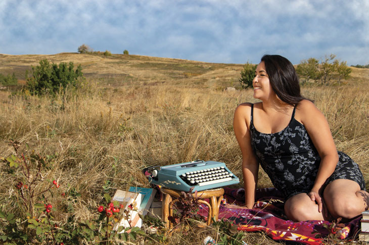 Stehpanie Joe at a photoshoot in Nose Hill Park.