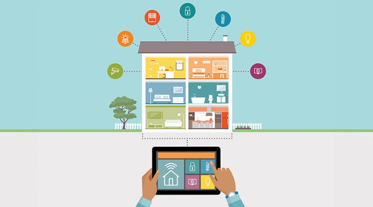 Tablet connecting to house devices
