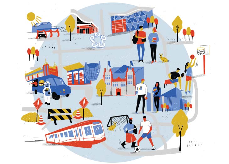 illustration of SAIT campus