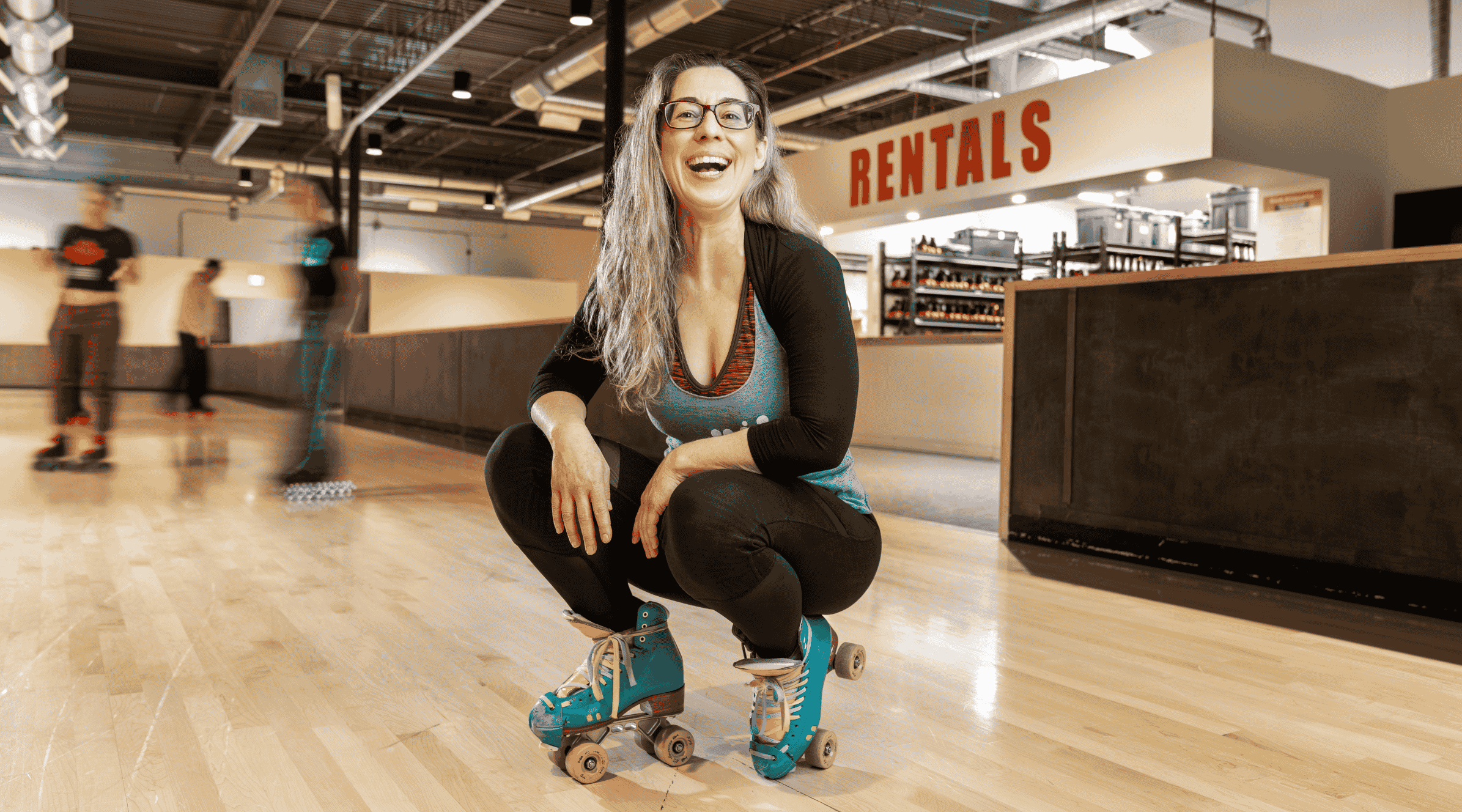 Women in roller skates