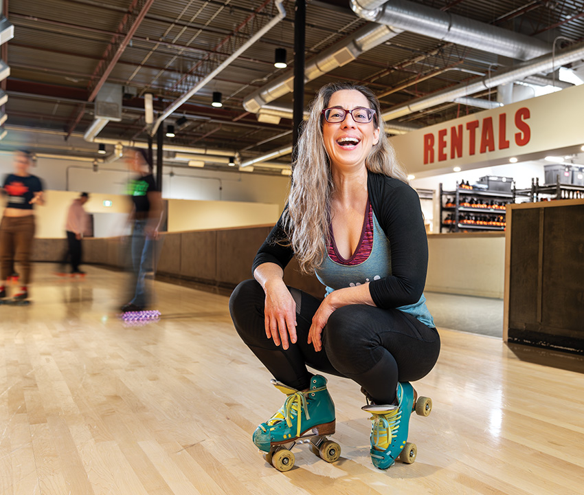 Women in roller skates