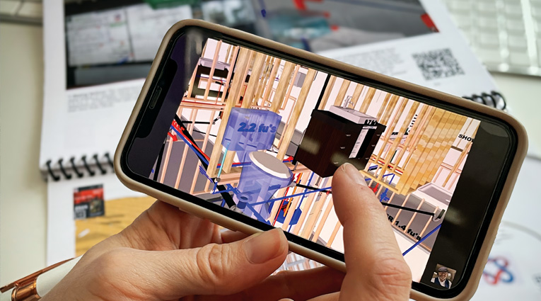 close up of hand interacting with program on phone