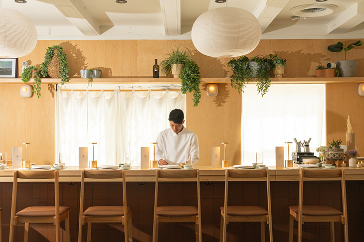 Chef Jun Young Park in his restaurant, Ryuko. 