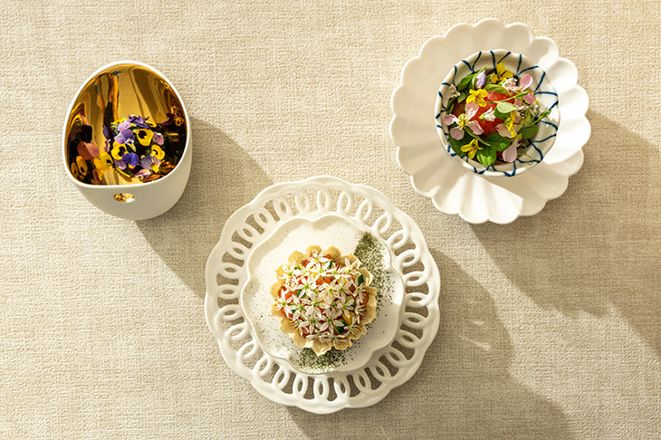 A beautifully presented dish, prepared by Chef Jun Young Park.