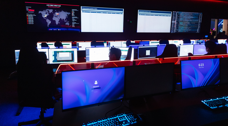 Screens within the Cyber Range