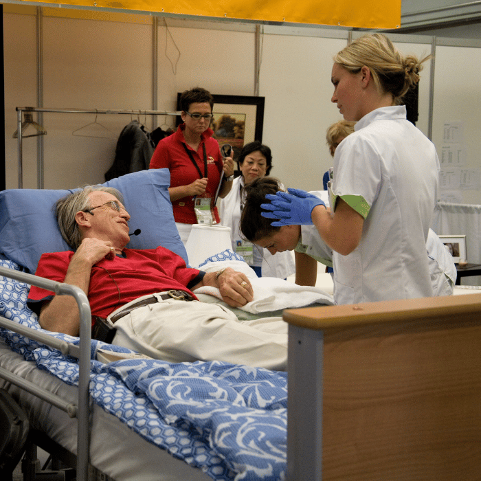 Care competitors doing a scenario