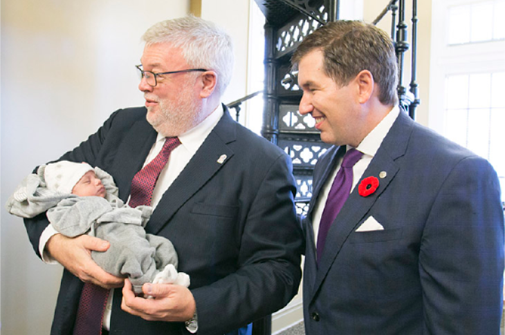 Congratulations to the lucky bundle of joy receiving a full SAIT scholarship: SAIT’s centennial baby.