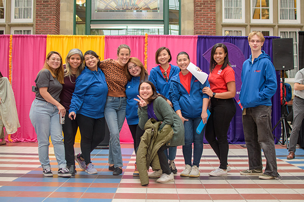 SAIT's Student Engagement LEADS students pose for a group photo at Diwali