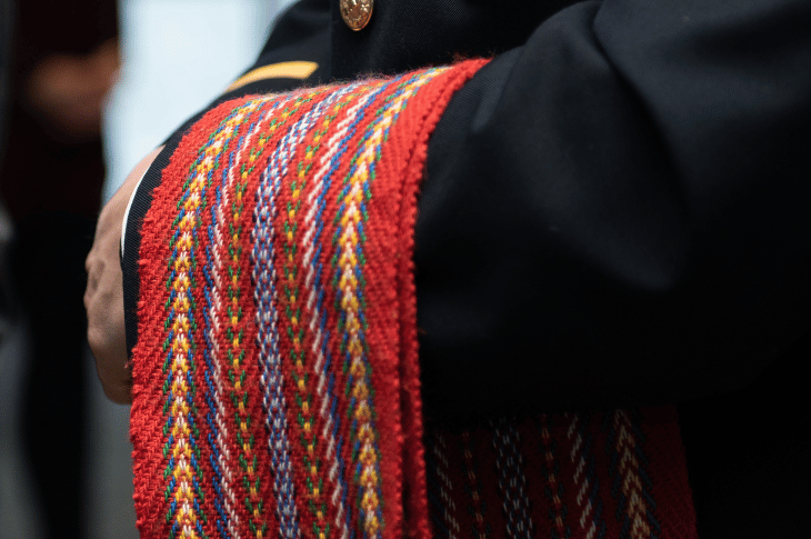 close up of Metis sash