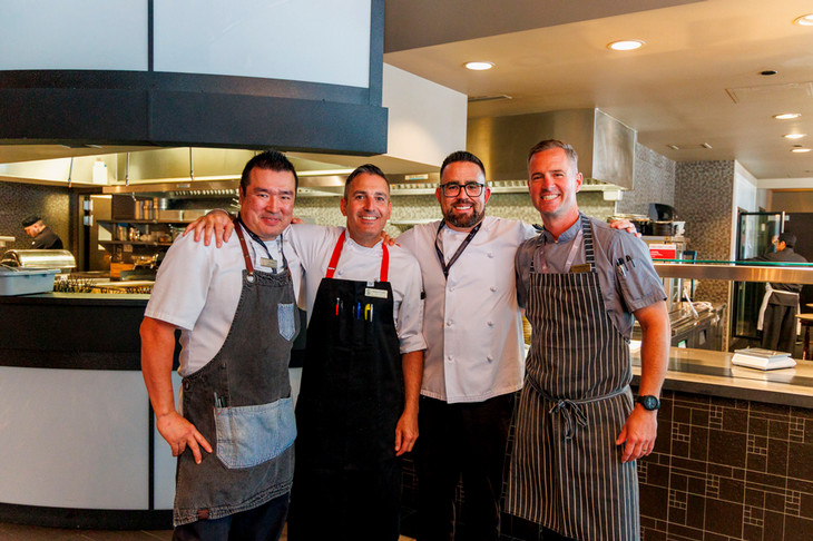 Four SAIT chefs pose for a photo