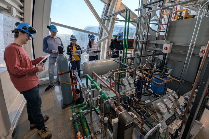 Students study refrigeration in the Cenovus Energy Centre.